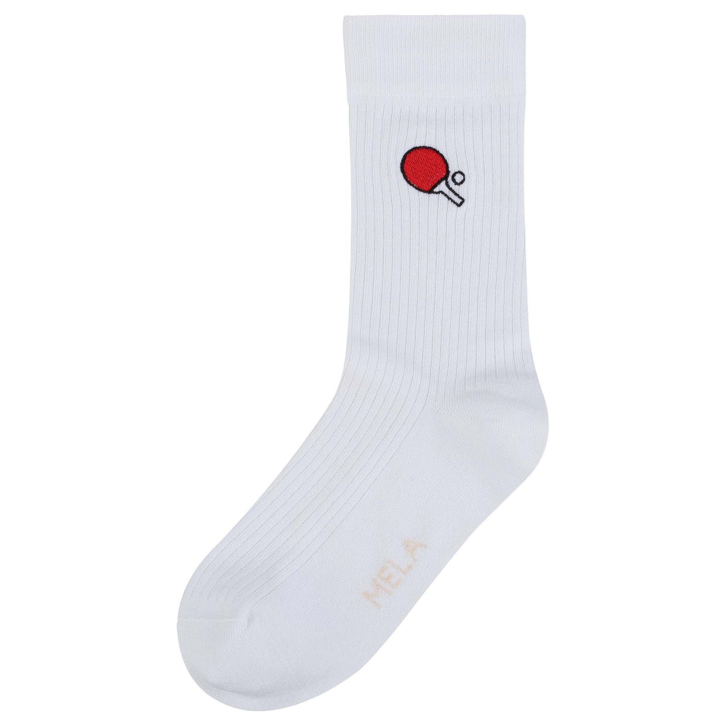 Socks with small embroidery