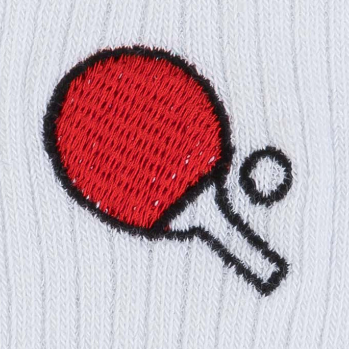Socks with small embroidery