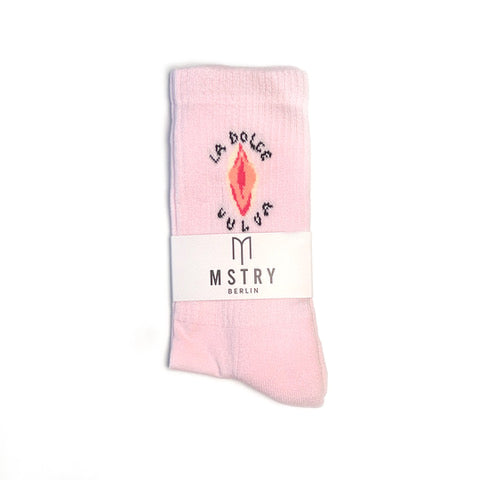 MSTRY Socken mit eingestricktem Statement