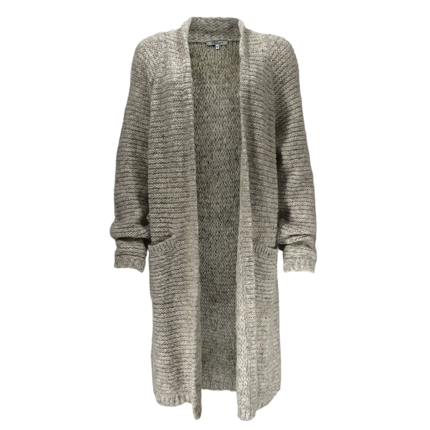lange Strickjacke aus Alpaka und Bio-Baumwolle