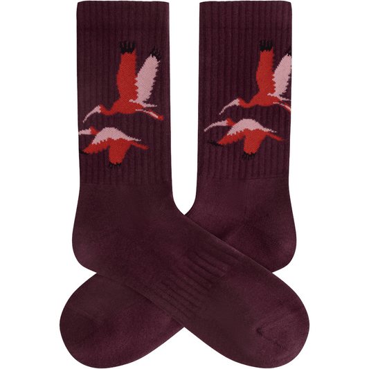Sportsocken mit eingestrickten Motiven