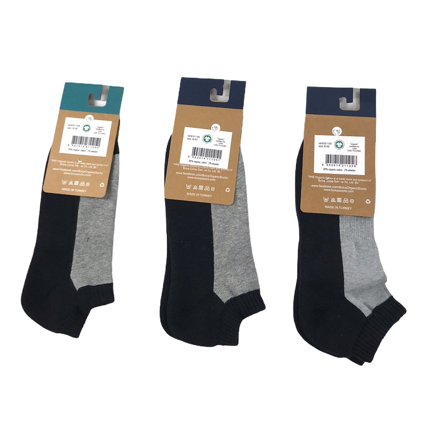 Sneakersocken, schwarz-grau