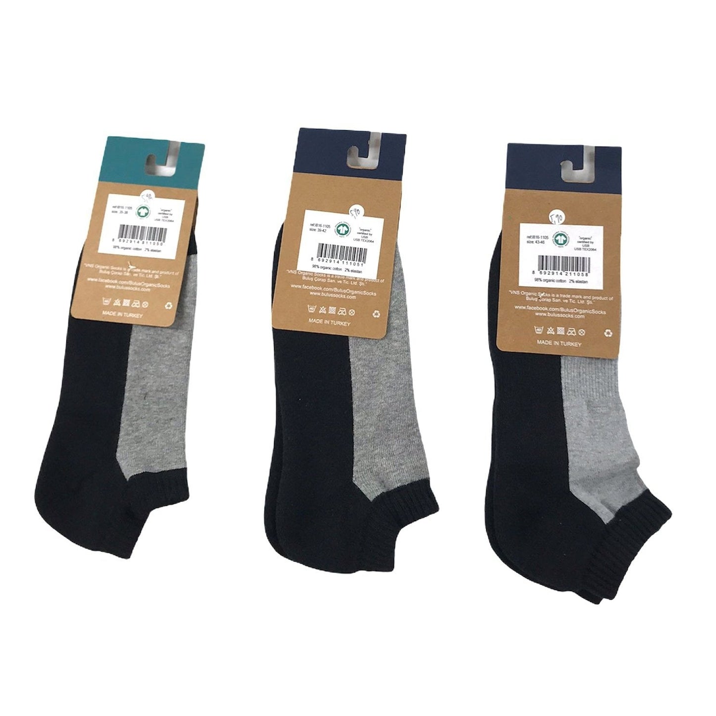 Sneakersocken, schwarz-grau