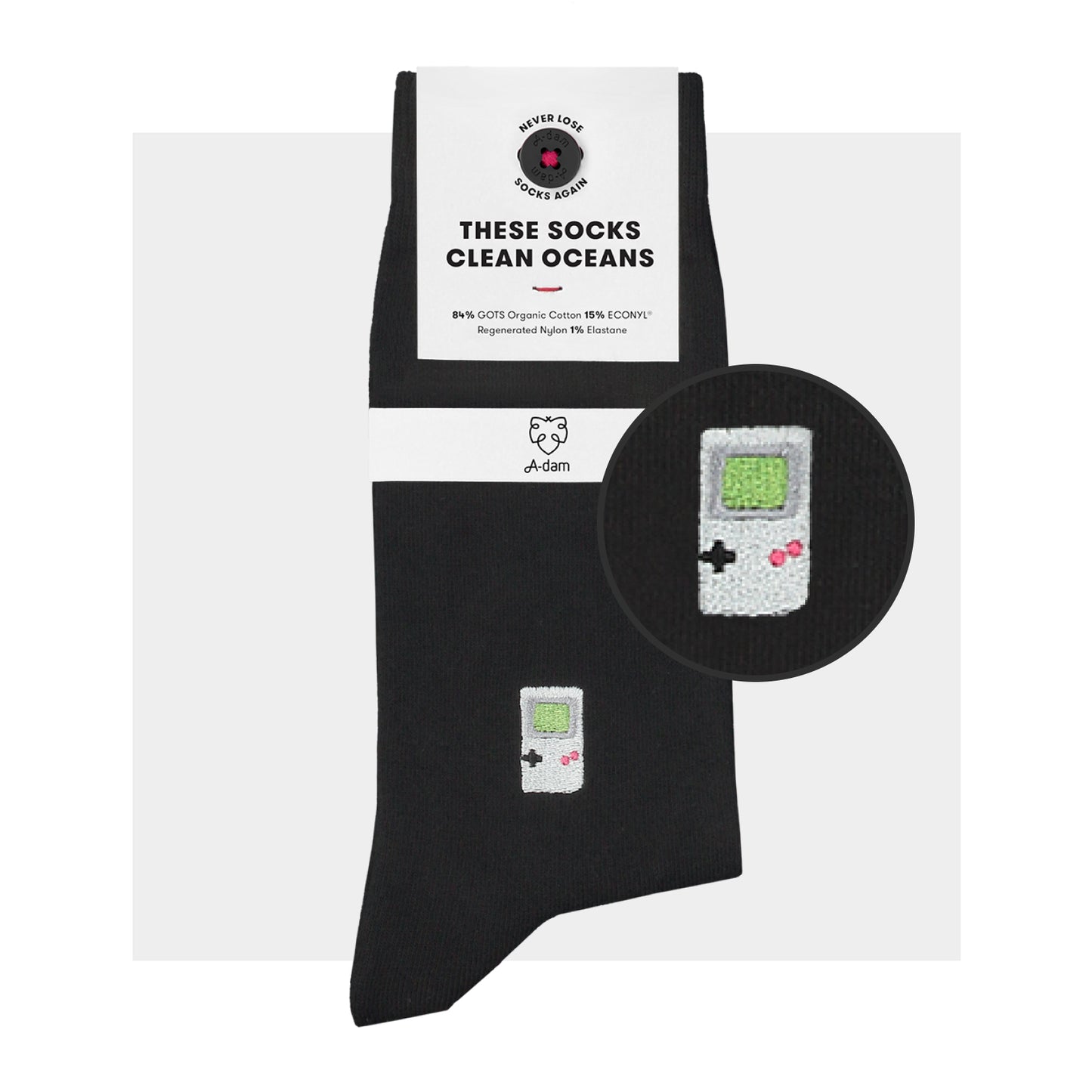 Socken mit Stickerei
