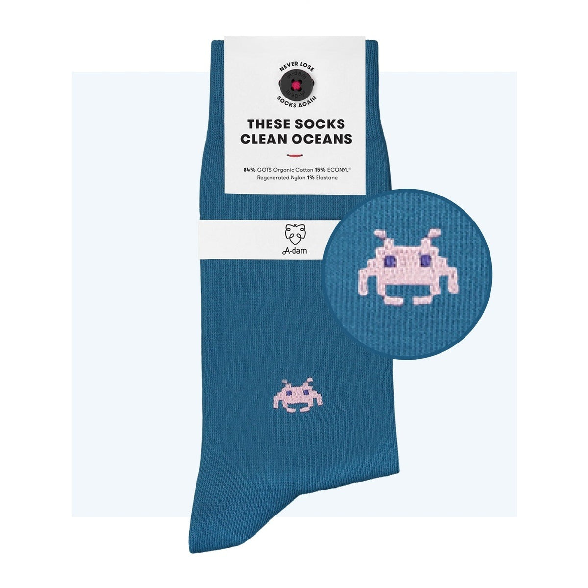 Socken mit Stickerei
