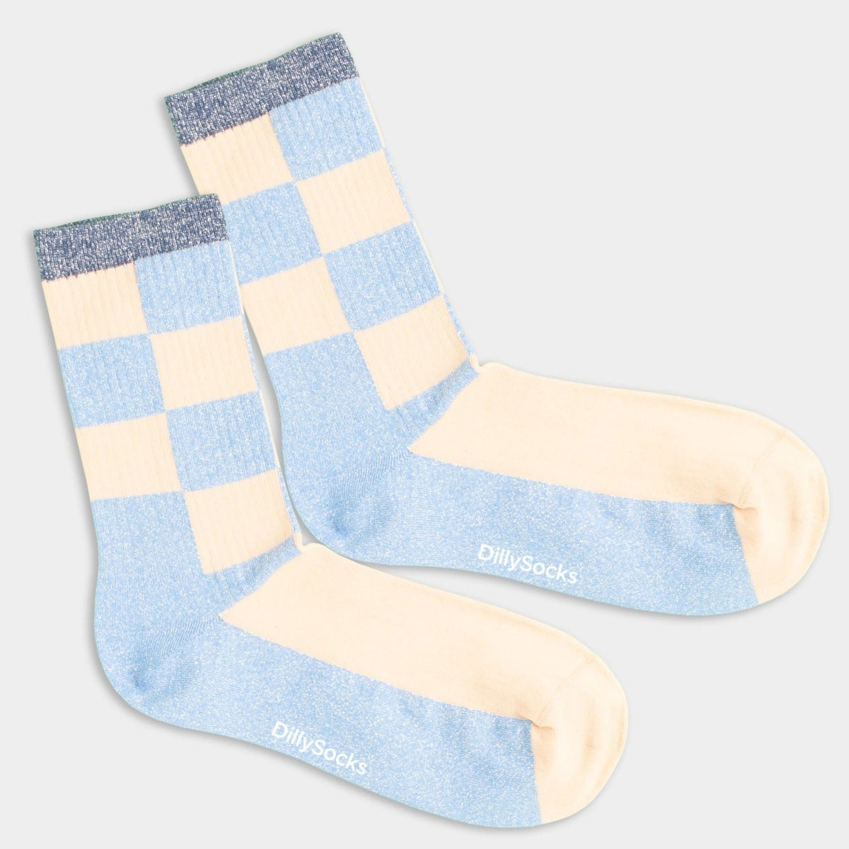 karierte Gitzersocken