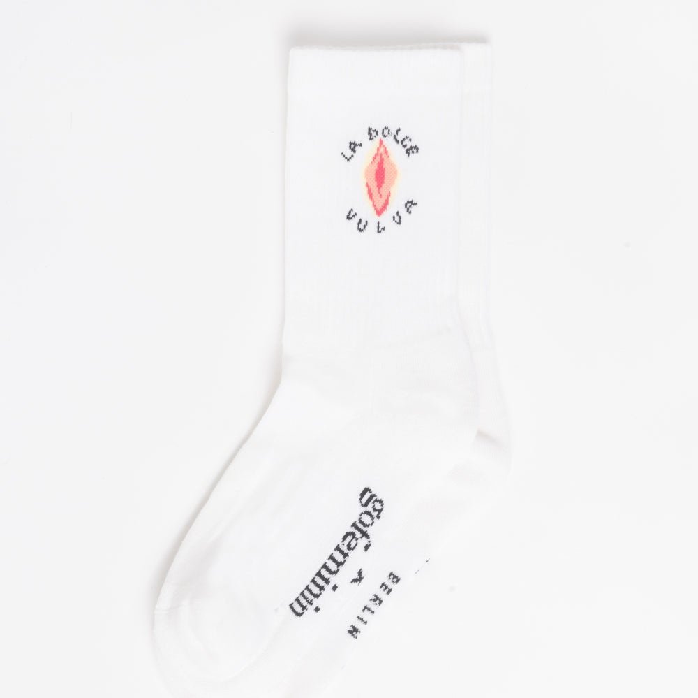 MSTRY Socken mit eingestricktem Statement