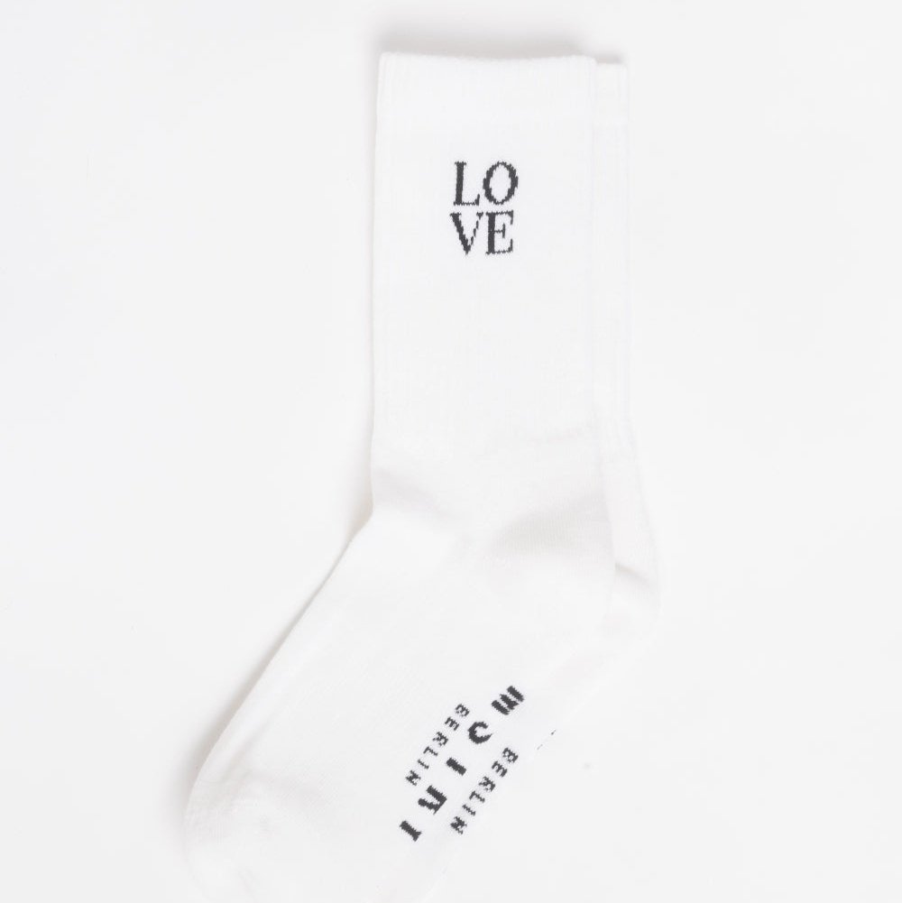 MSTRY Socken mit eingestricktem Statement