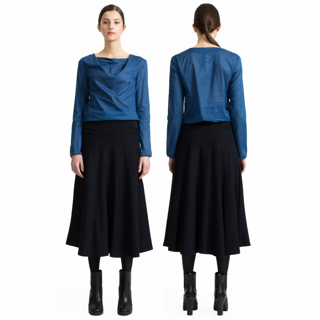 LIZZ Langarm-Bluse, leichte Baumwolle