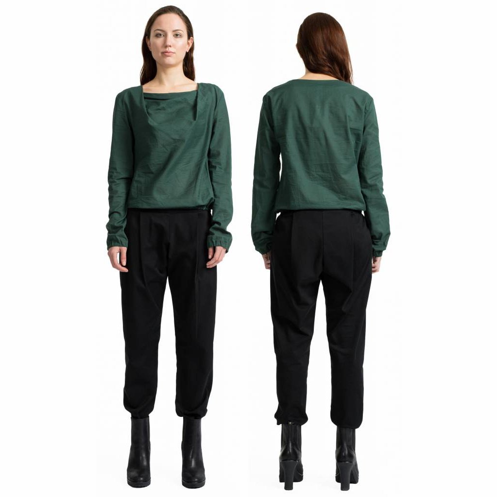 LIZZ Langarm-Bluse, leichte Baumwolle
