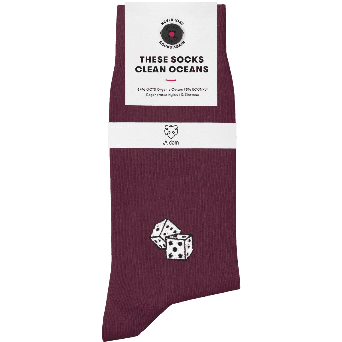 Socken mit Stickerei