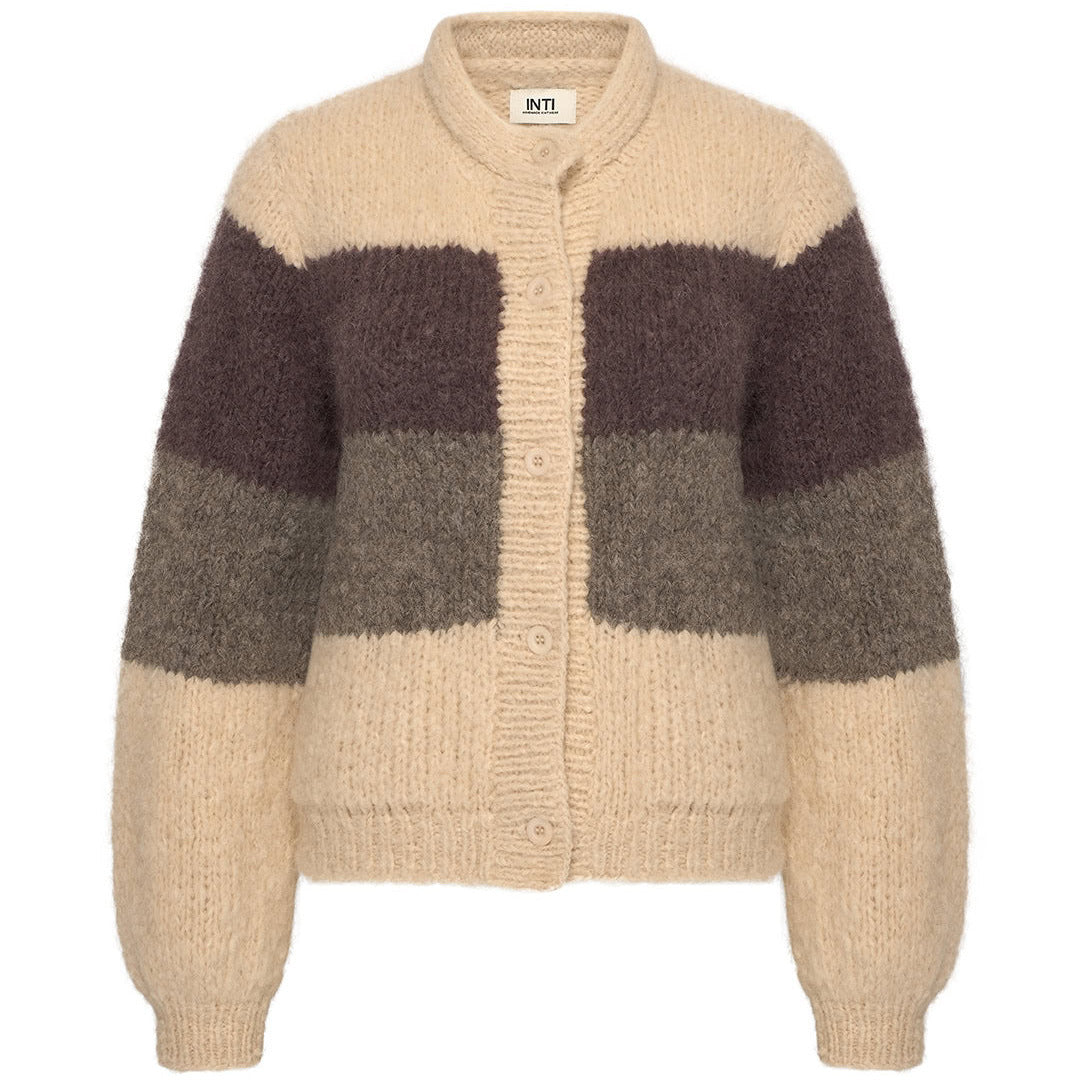 Rosa superflauschige Alpaka-Strickjacke