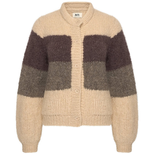 Rosa superflauschige Alpaka-Strickjacke