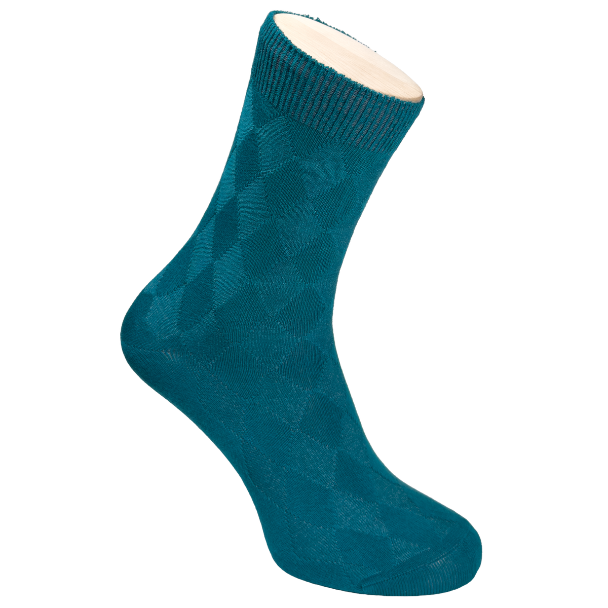 Socken mit eingestricktem Rautenmuster