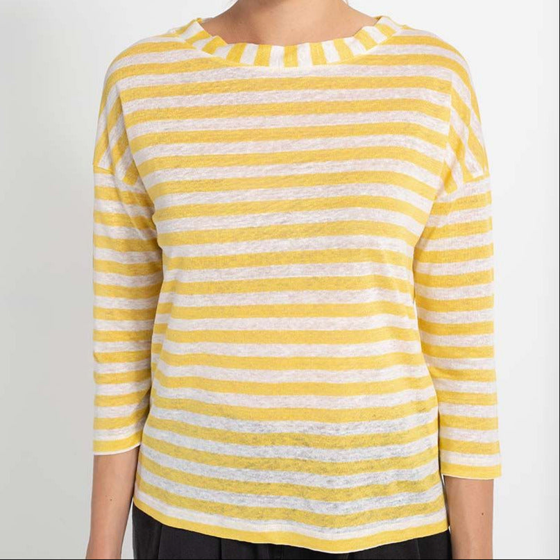 Shirt mit 3/4 Arm aus Leinen