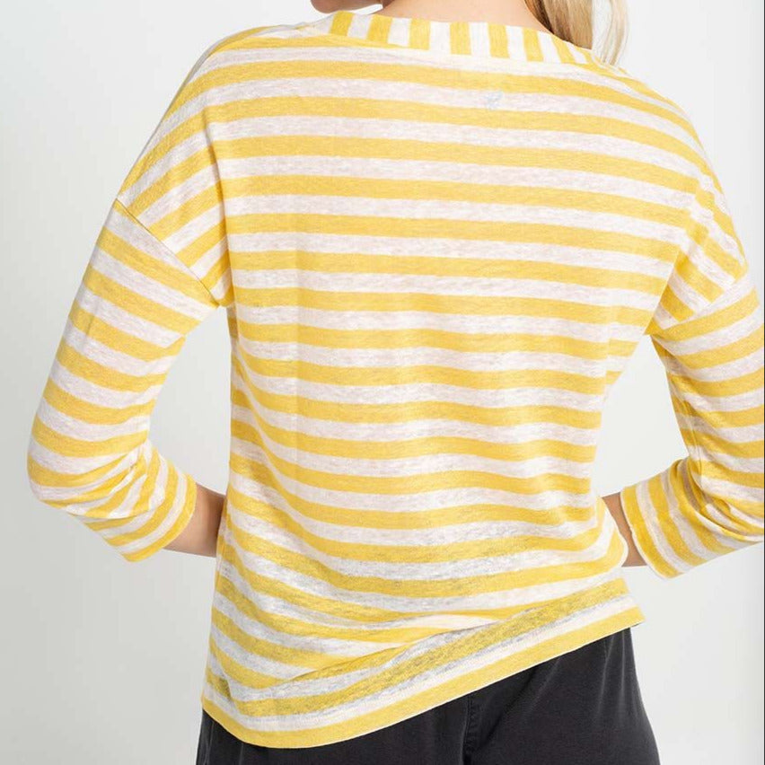Shirt mit 3/4 Arm aus Leinen