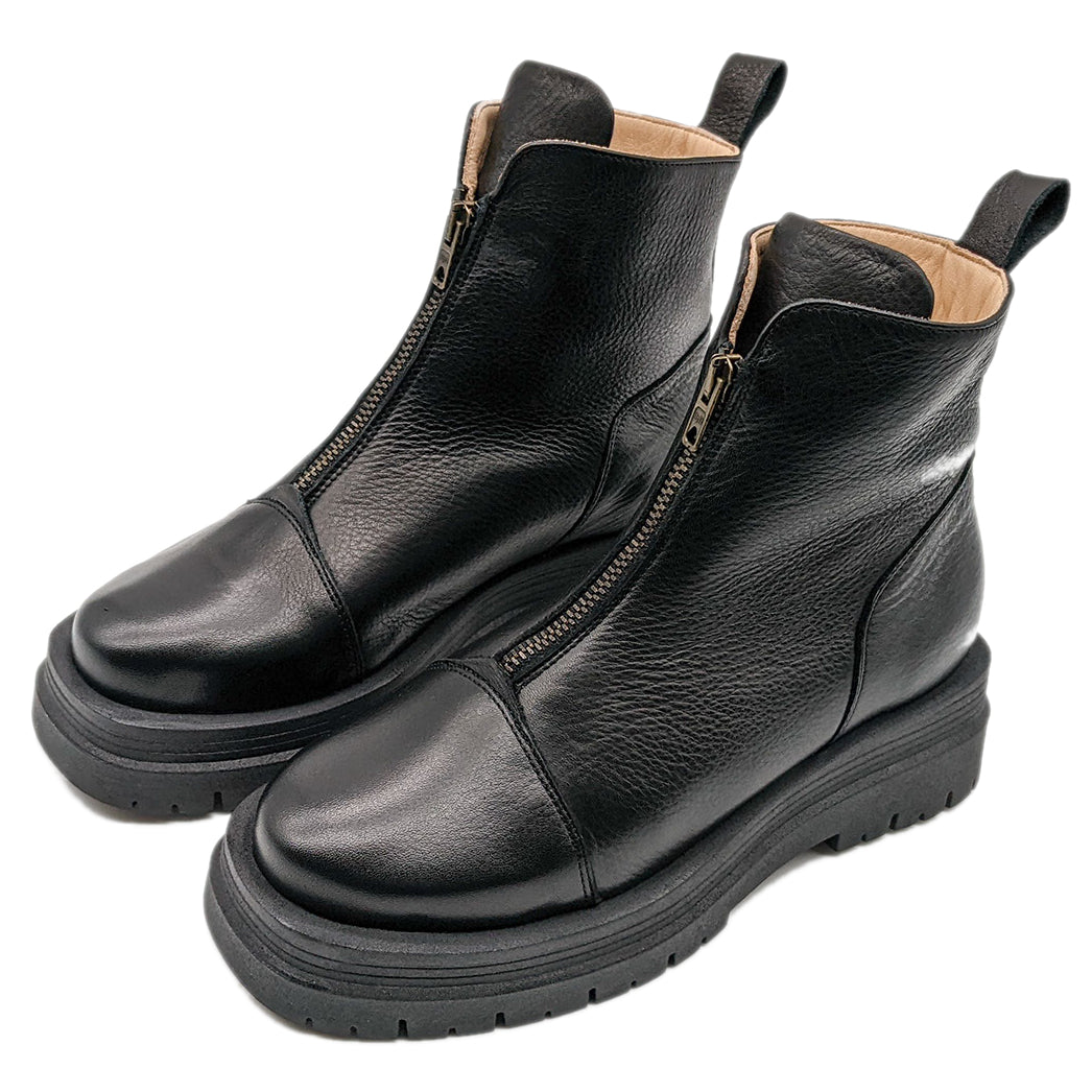 Serval Zipper-Boots aus Bio Leder