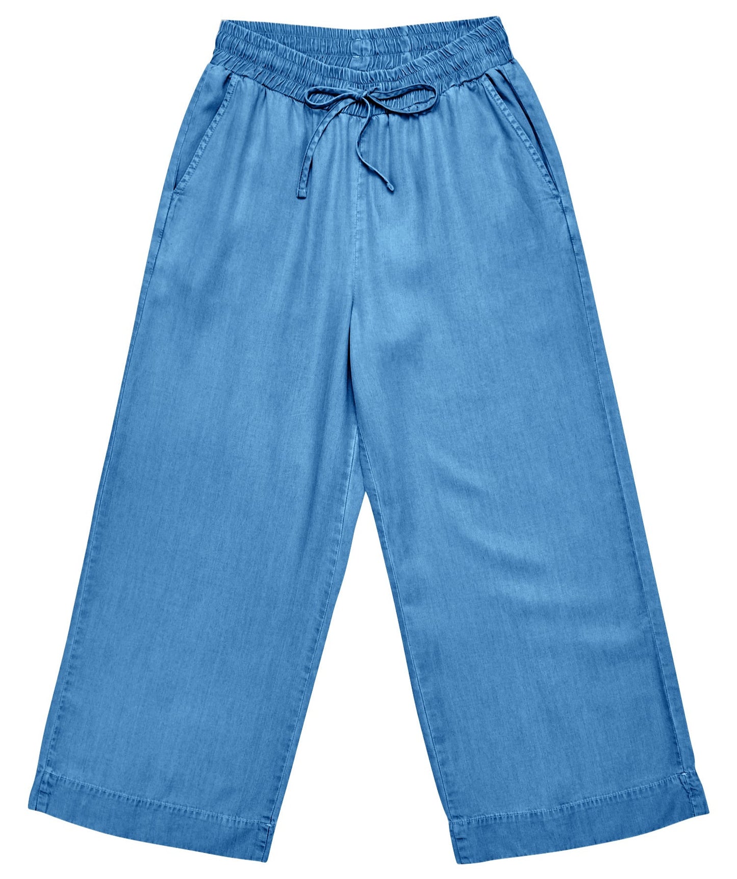 weite Hose aus Lyocell im Denim-Look