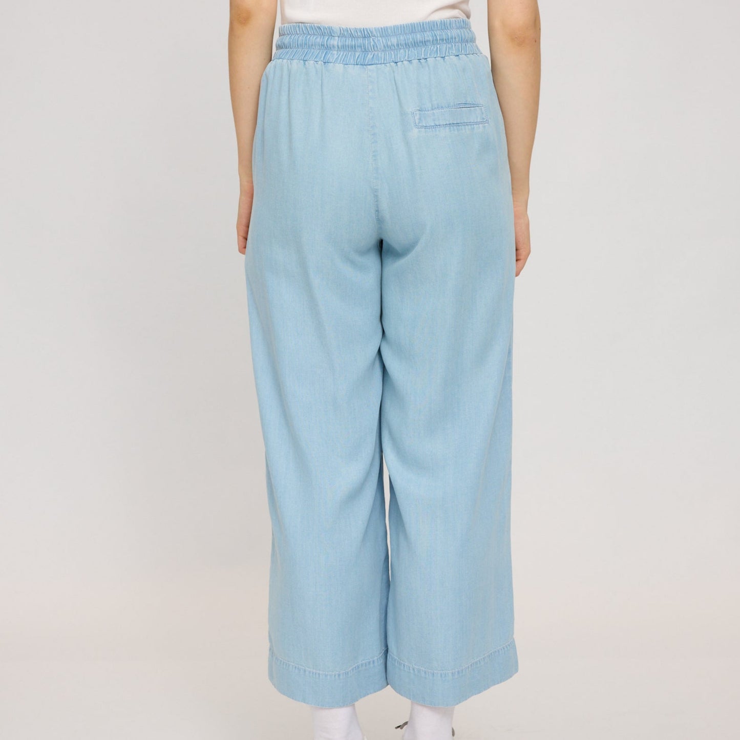 weite Hose aus Lyocell im Denim-Look