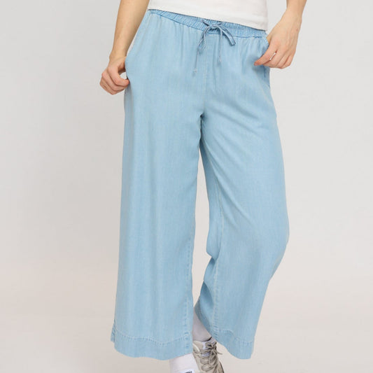 weite Hose aus Lyocell im Denim-Look