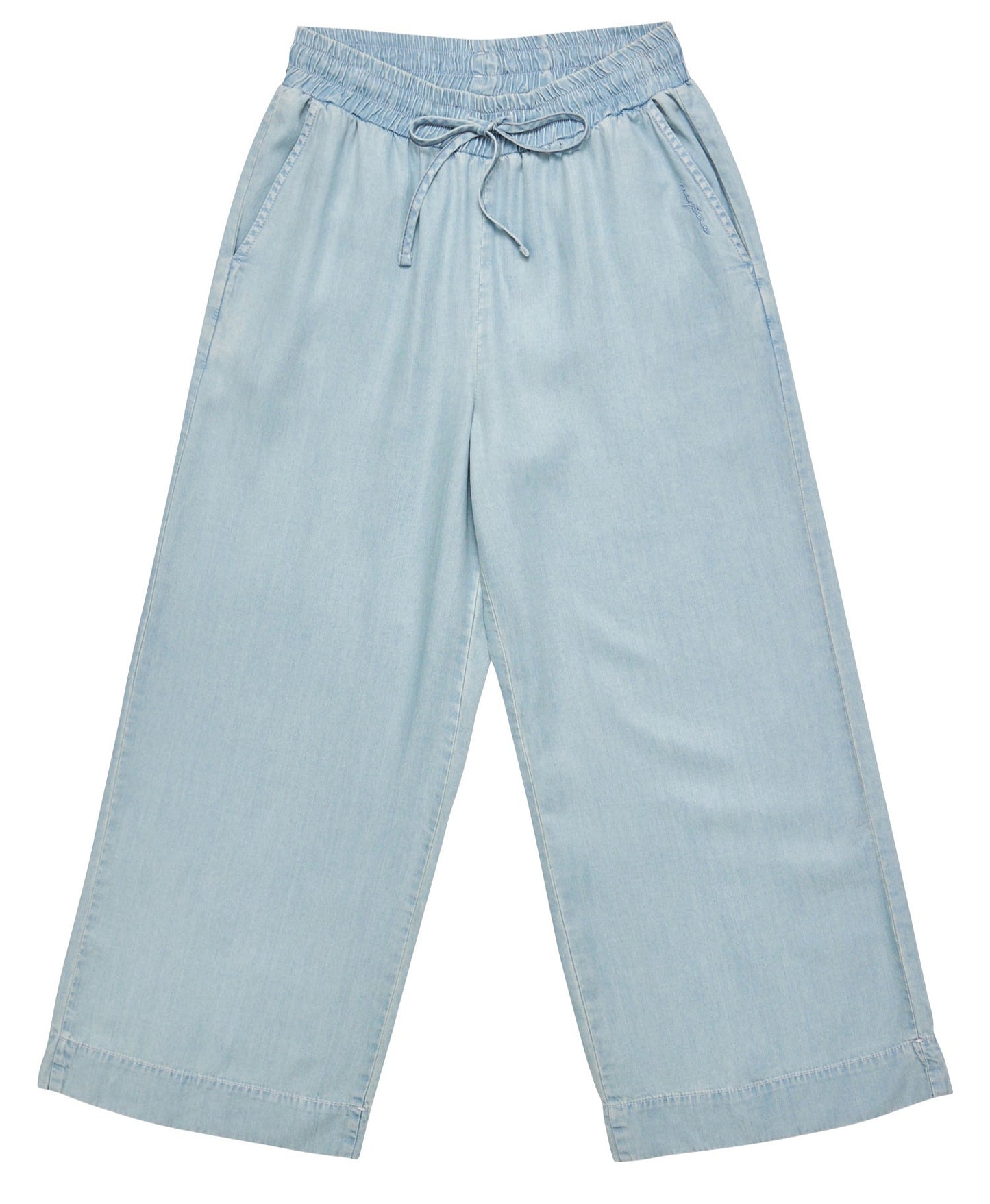 weite Hose aus Lyocell im Denim-Look