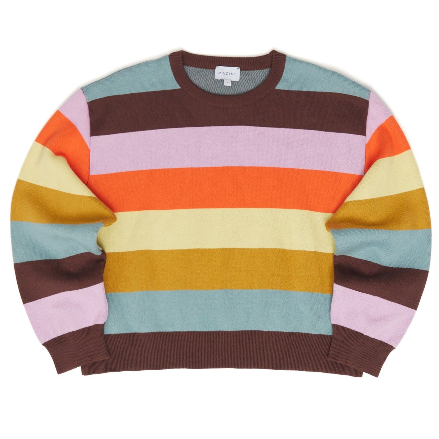 Striped knit sweater made of organic cotton