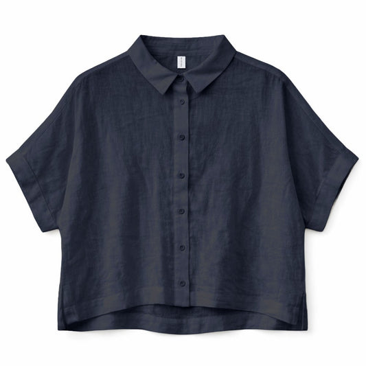 Leinen-Hemdbluse