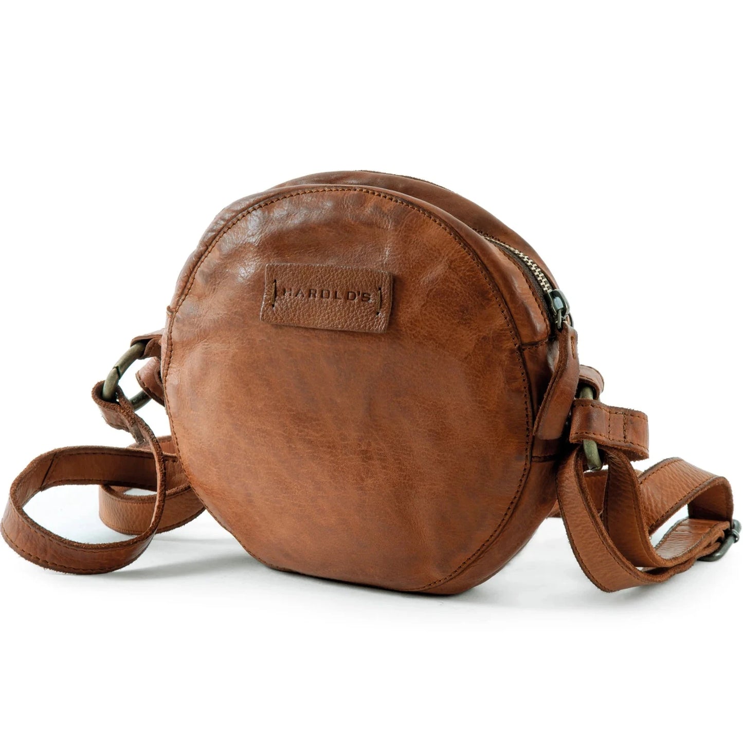 Circle Tasche aus gewaschenem Leder