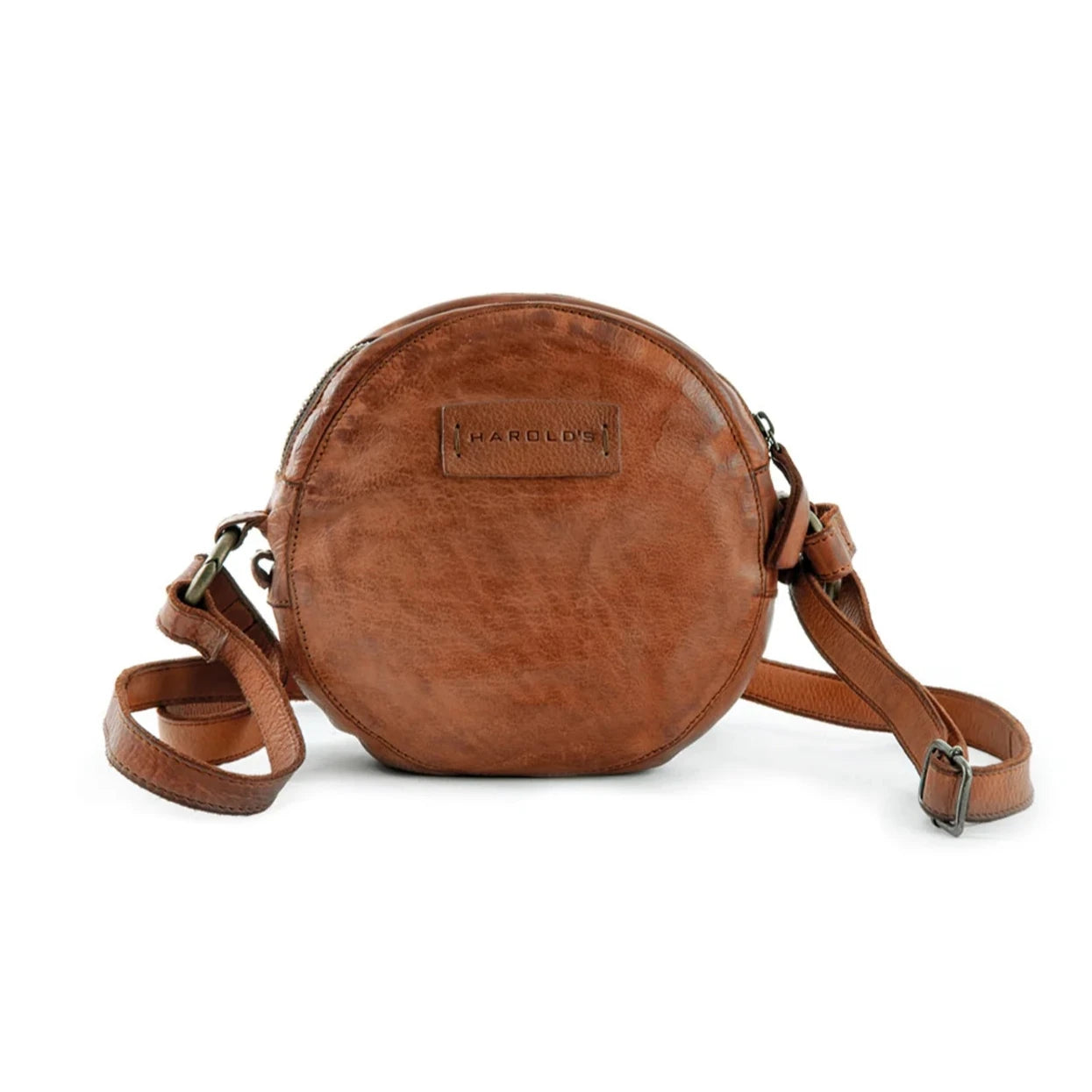 Circle Tasche aus gewaschenem Leder