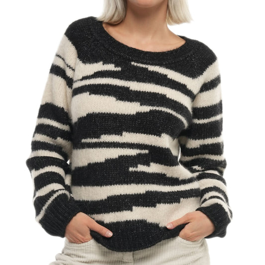 Tiger-Pullover aus Alpaka und Bio-Baumwolle