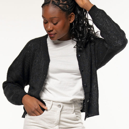 leichte Strickjacke aus Alpaka