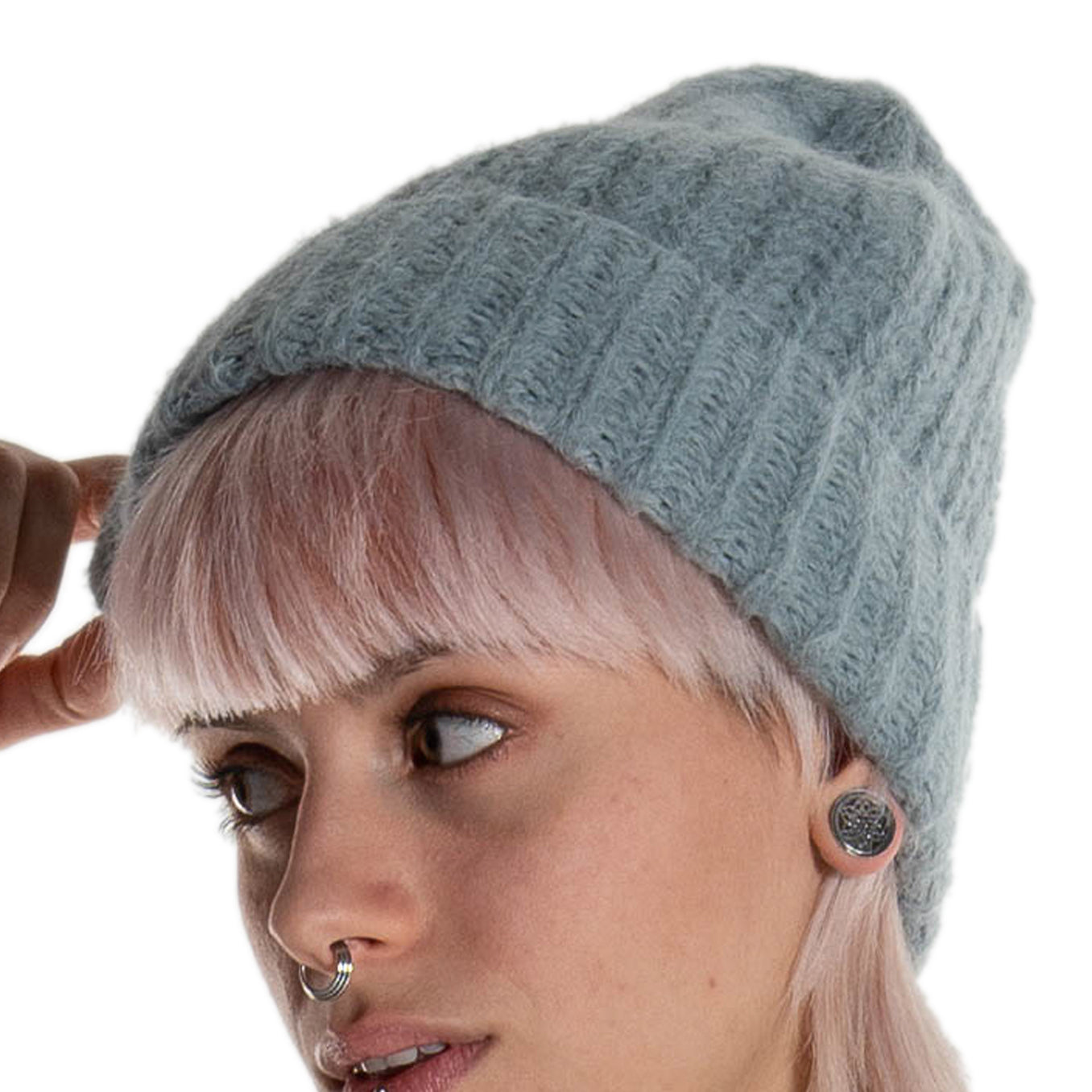 super fluffy hat made of alpaca and organic cotton