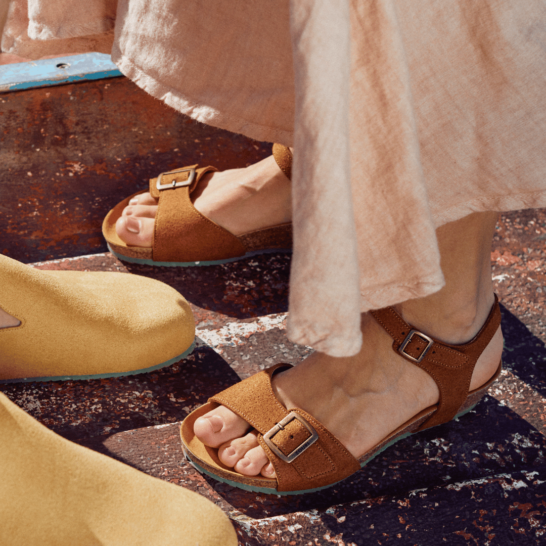 Seashell Plateau Sandalen, vegan