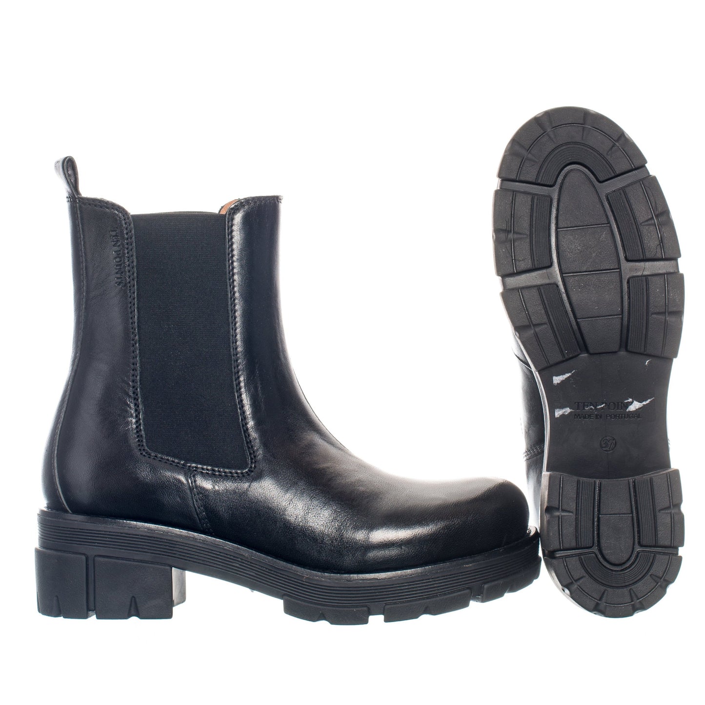 Leder-Chelsea-Boots, uni, Cecilia