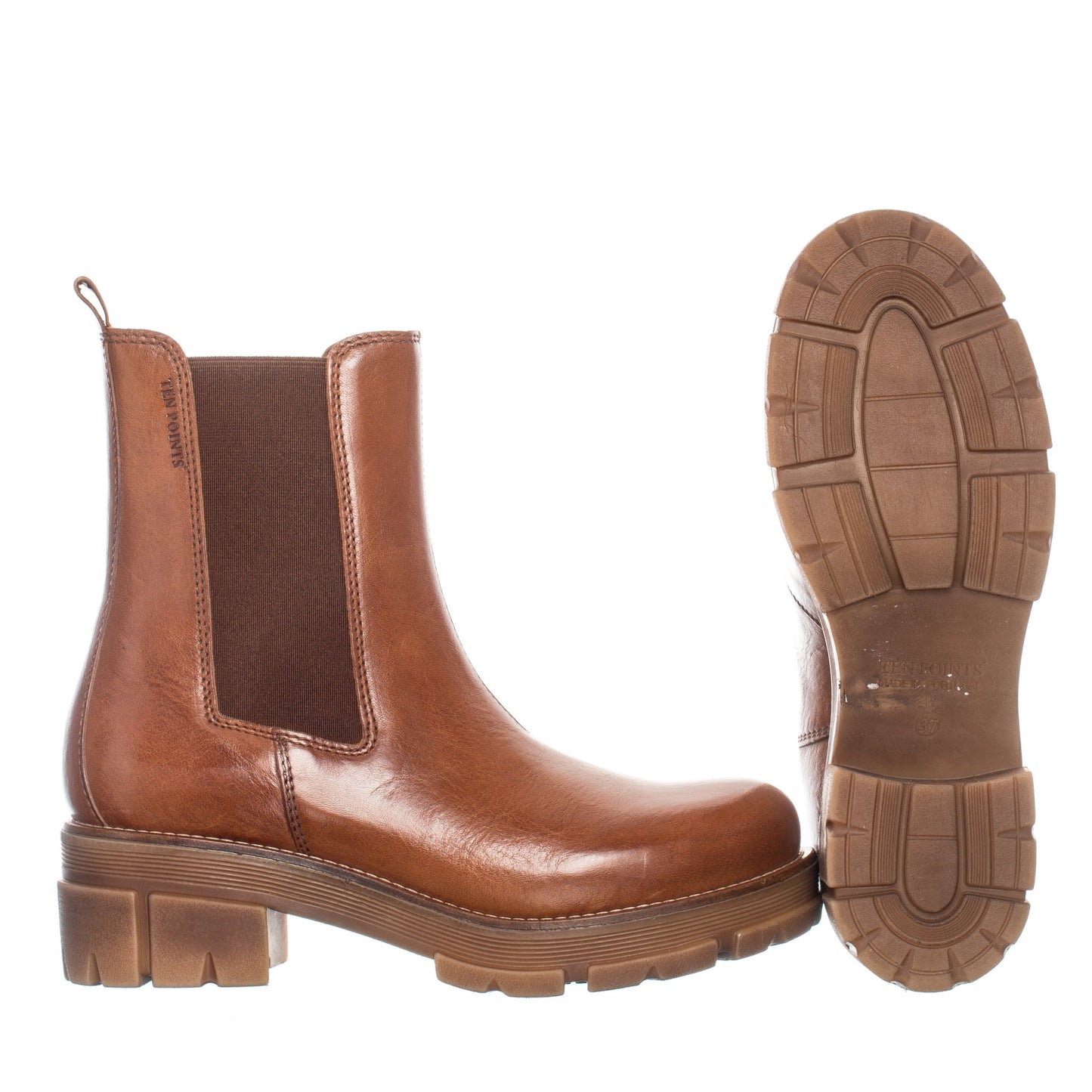 Leder-Chelsea-Boots, uni, Cecilia