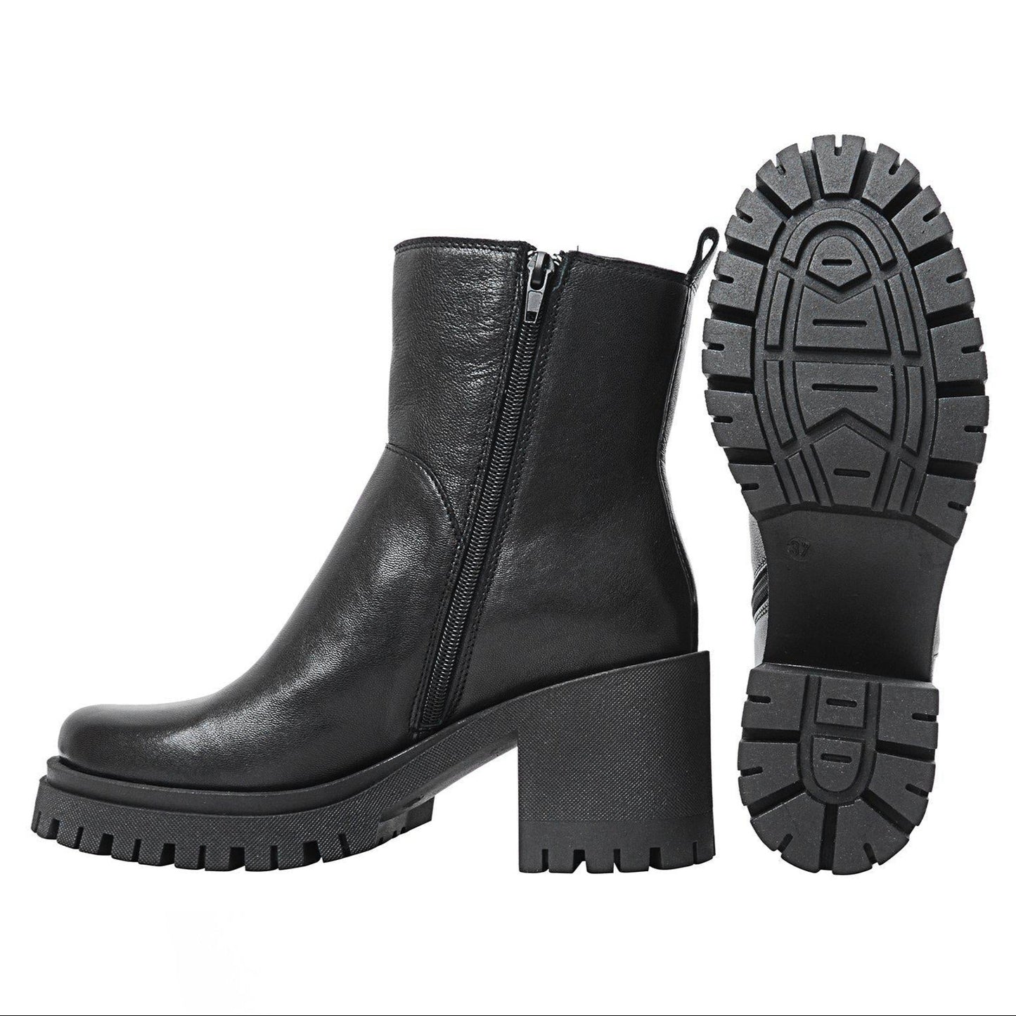 Leder-Absatzboots, Ylva