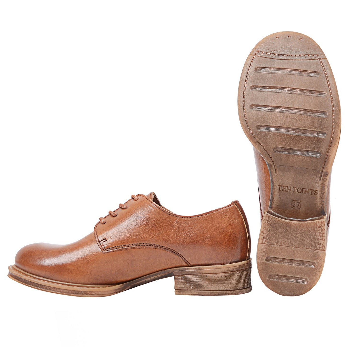 Schnürschuhe aus vegetabil gegerbtem Leder