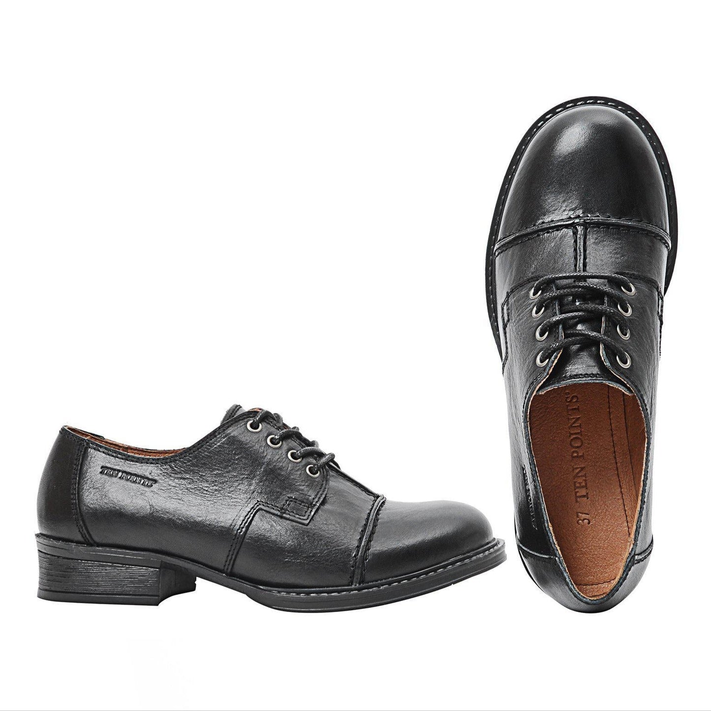 Schnürschuhe aus vegetabil gegerbtem Leder