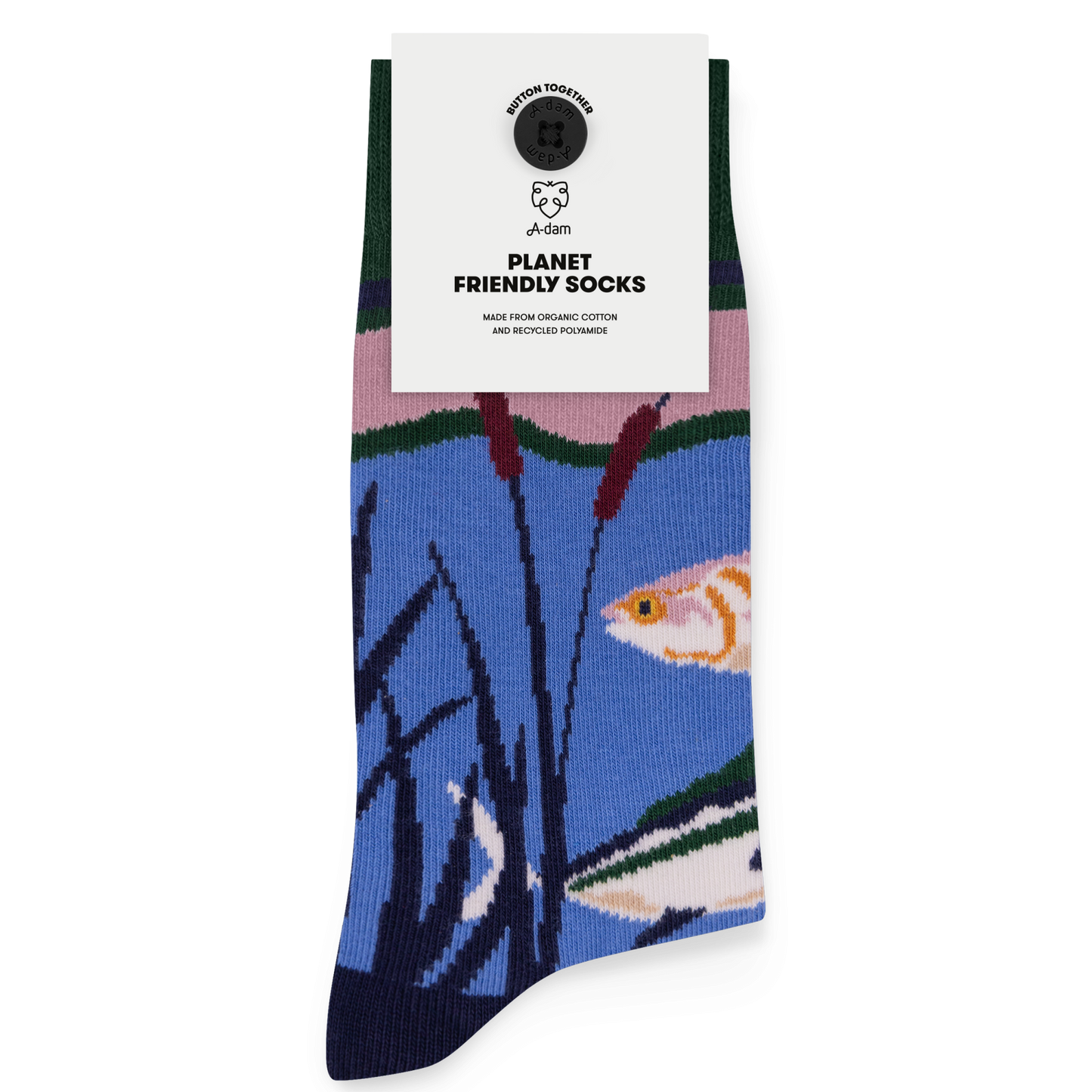 Socken mit eingestrickten Motiven
