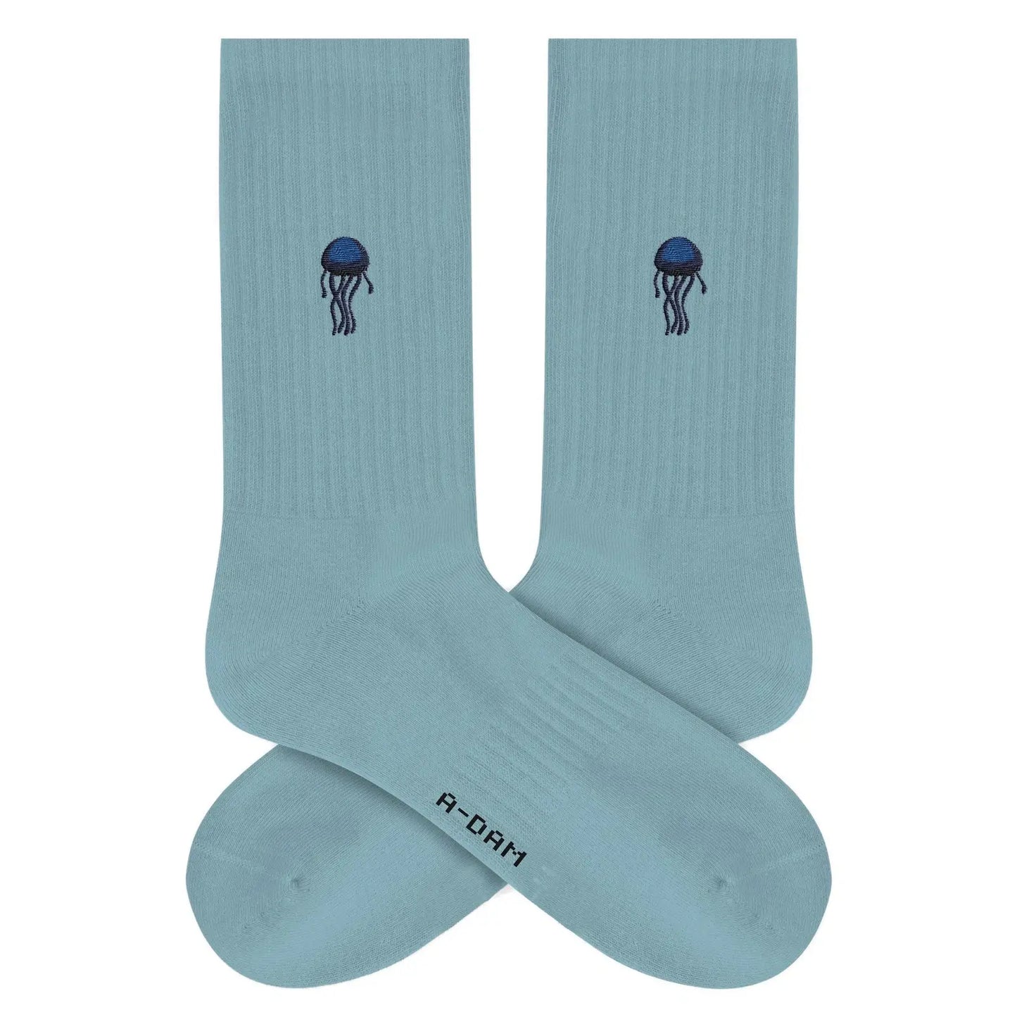 Sports socks with knitted motifs