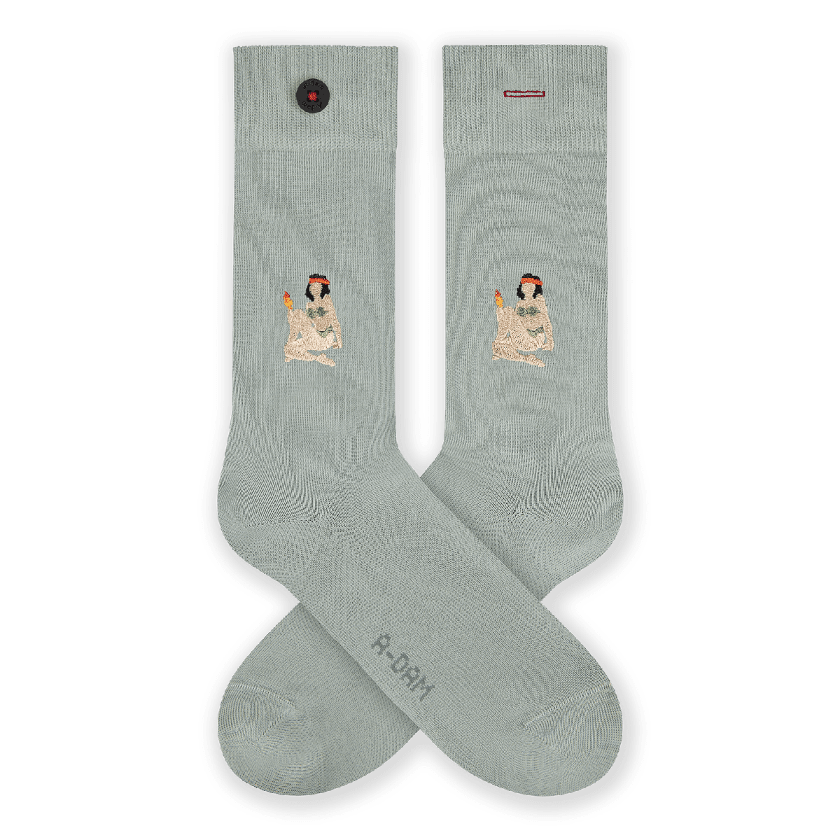 Socken mit Stickerei