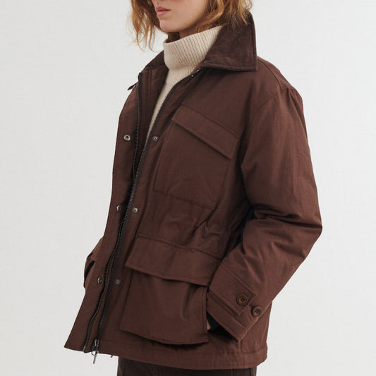Asani Jacke mit Cordkragen