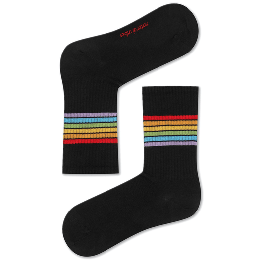 Rainbow stripe sports socks
