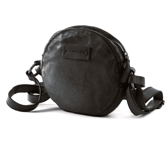 Circle bag made of washed leather