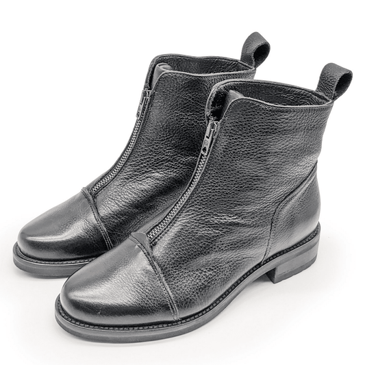 Manul zipper boots made of organic leather
