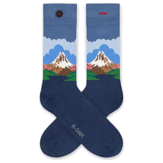 Socks with knitted motifs