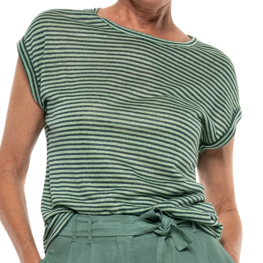 Ringel-Shirt aus Leinen