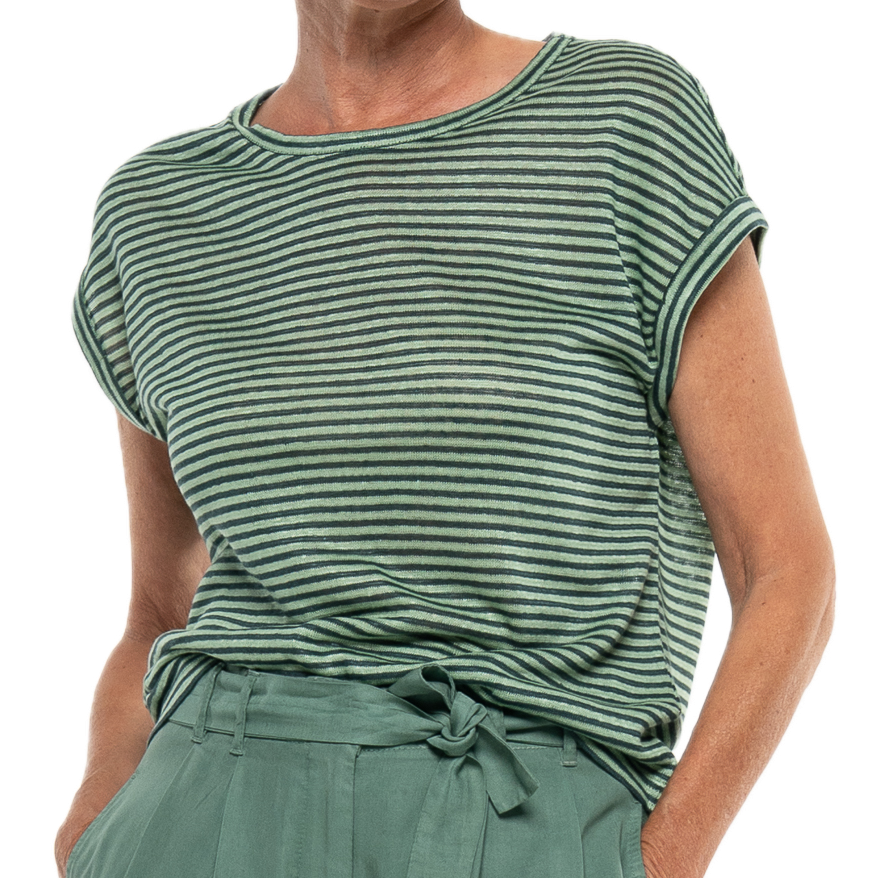 Ringel-Shirt aus Leinen