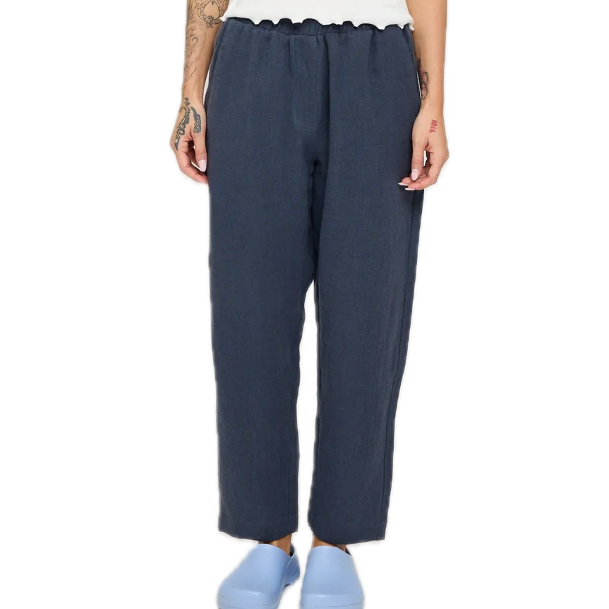 gerade Leinen-Hosen