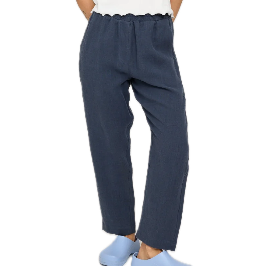 gerade Leinen-Hosen